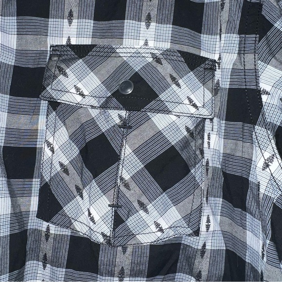 Mountain Khakis Shirt Men Black Gray Plaid Snap Button Up Rodeo Sz XL NWT - Picture 5 of 6